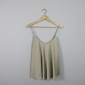 Club Monaco Trapeze Cami Top Women's Camisole Swing Viscose Cashew Tan S 116